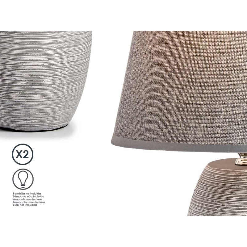 LAMPES CERAMIQUE OVALES GRANDS SET 3