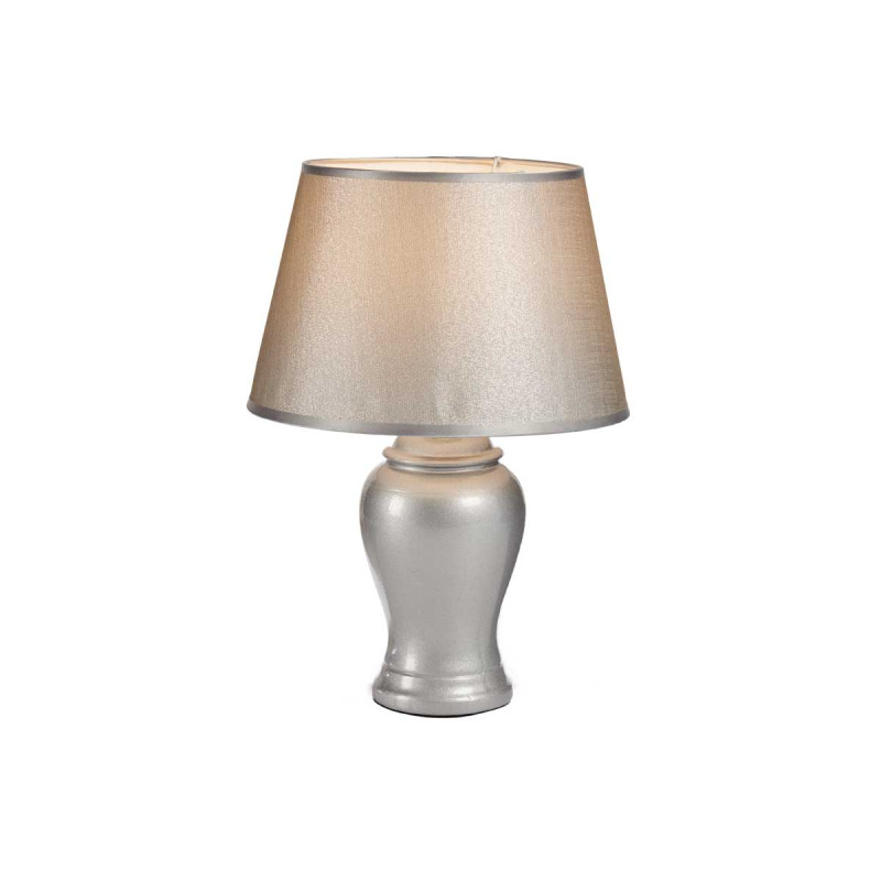 LAMPADA CONCAVA ARGENTATA CERAMICA