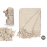COVER MULTI-USE POMPON NATURAL 120X150CM