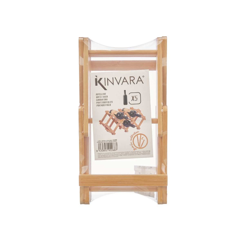 FOLDABLE BAMBOO BOTTLE RACK