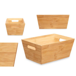 CAIXA MULTIUSOS DE BAMBU COM PEGAS