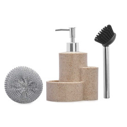 DOSEUR RÉSINE ET PIERRE NATURELLE BROSSE ÉPONGE