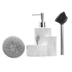 MARBLE RESIN DISPENSER SCOURING PAD BRUSH 