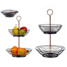 PORTE FRUITS DEUX ETAGES ACIER NOIR AVEC