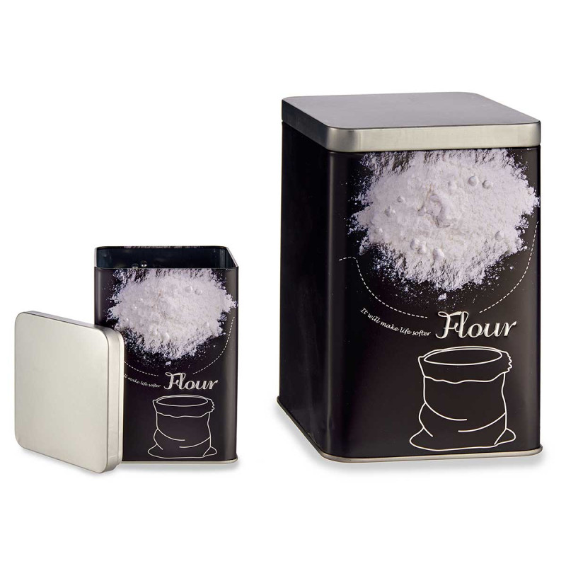 BOITE CARREE EN FERBLANC DESIGN FARINE