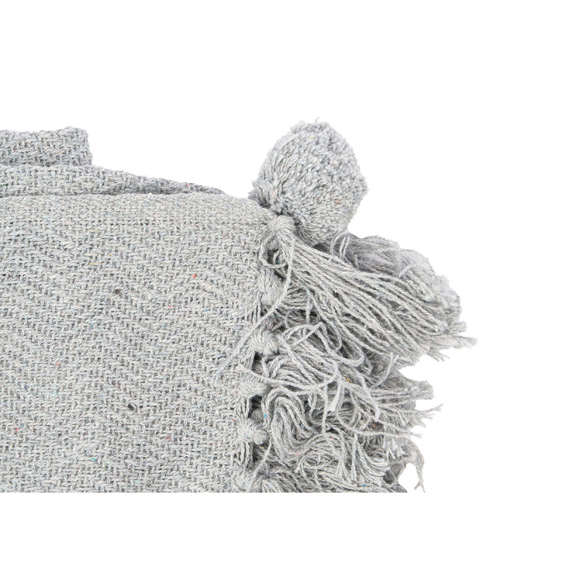 MULTIUSOS POMPON GRIS 120X150CM