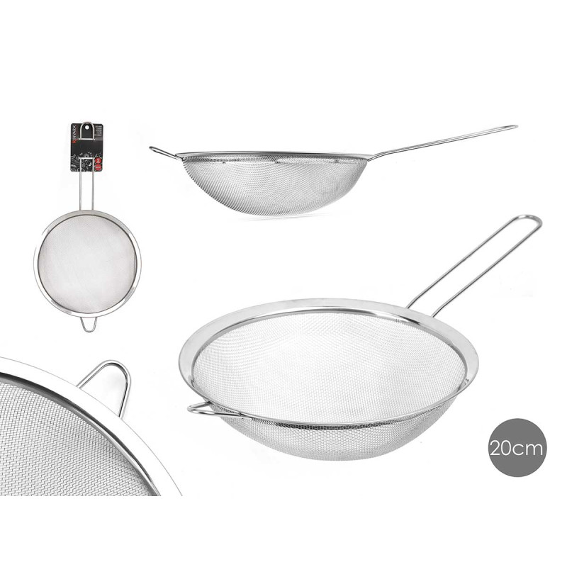 PASSOIRE EN ACIER AVEC SUPPORT 20CM
