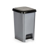BALDE DO LIXO PLÁSTICO 25L RECICLAGEM PEDAL PRETO