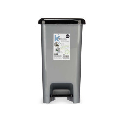 BALDE DO LIXO PLÁSTICO 25L RECICLAGEM PEDAL PRETO