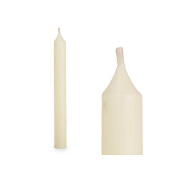 CONJ 8 VELAS BEGES 15 CM 6 HORAS