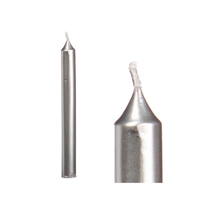 SET 6 CERI ARGENTO 15 CM 6 ORE