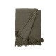 PLAID POLYVALENT POMPON VERT 120X150CM