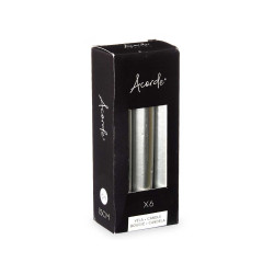 SET 6 CERI ARGENTO 15 CM 6 ORE