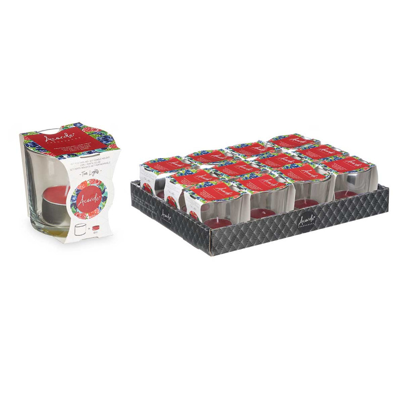 TEALIGHT COM COPO FRUTOS VERMELHOS 6 HORAS