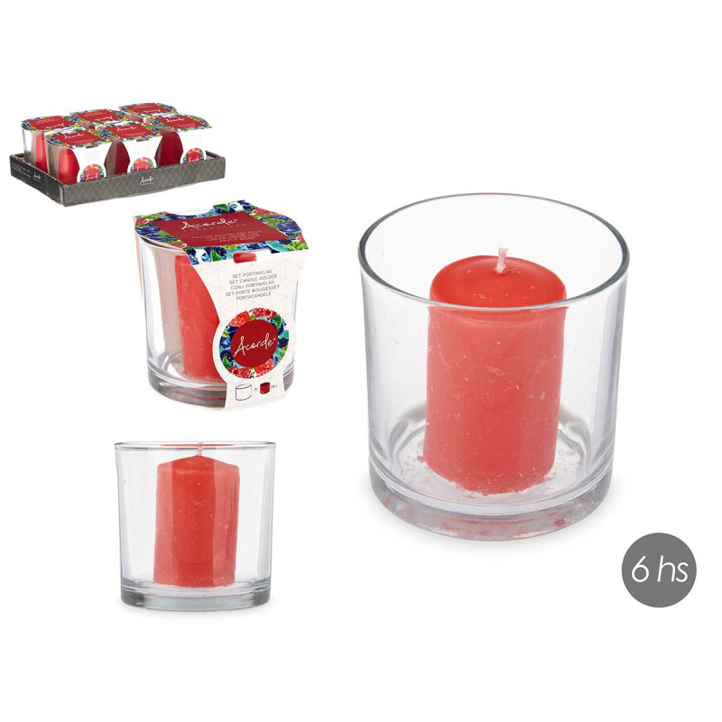 VELA COM COPO FRUTOS VERMELHOS