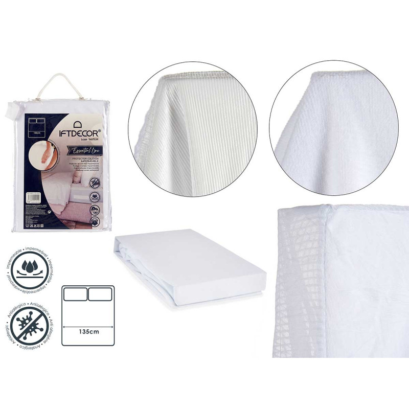 PROTECTOR COLCHON IMPERMEABLE CAMA 135CM