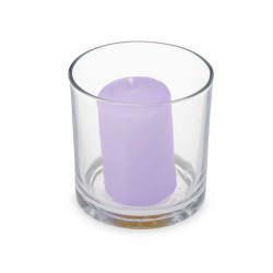 VELA COM COPO LAVANDA