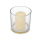 CANDLEHOLDER LARGE CANDLES VANILLA 