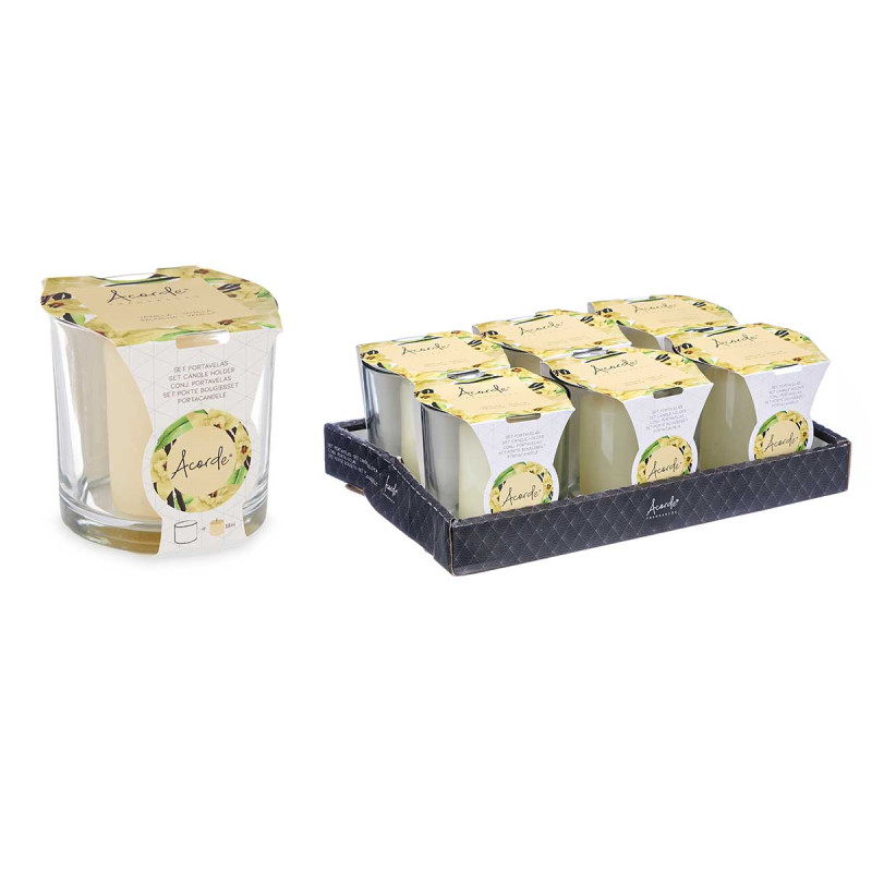 BOUGEOIR BOUGIE BLOC VANILLIER
