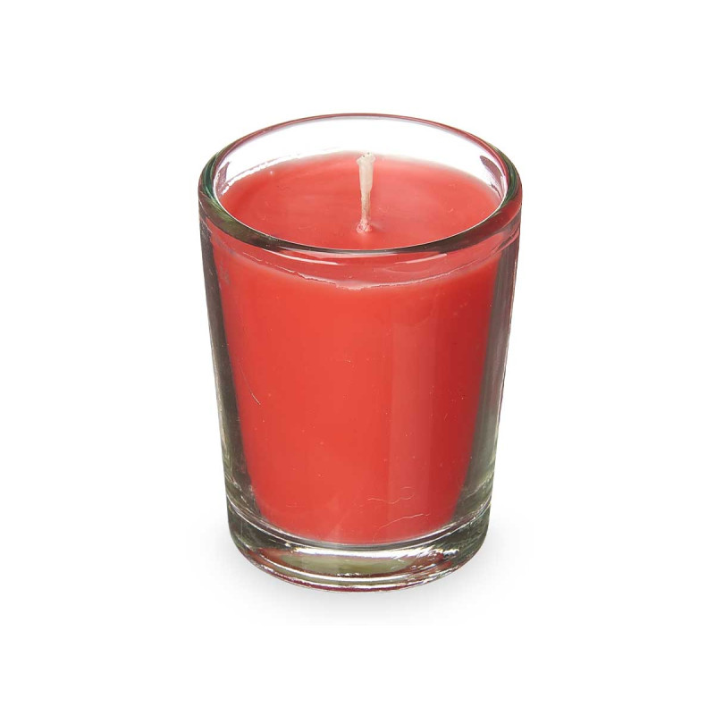 CONJ 6 VELAS COPO VIDRO FRUTOS VERMELHOS
