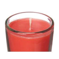 CONJ 6 VELAS COPO VIDRO FRUTOS VERMELHOS