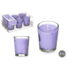 CONJ 6 VELAS COPO VIDRO LAVANDA