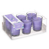 CONJ 6 VELAS COPO VIDRO LAVANDA