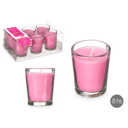 CONJ 6 VELAS COPO VIDRO ORQUÍDEA
