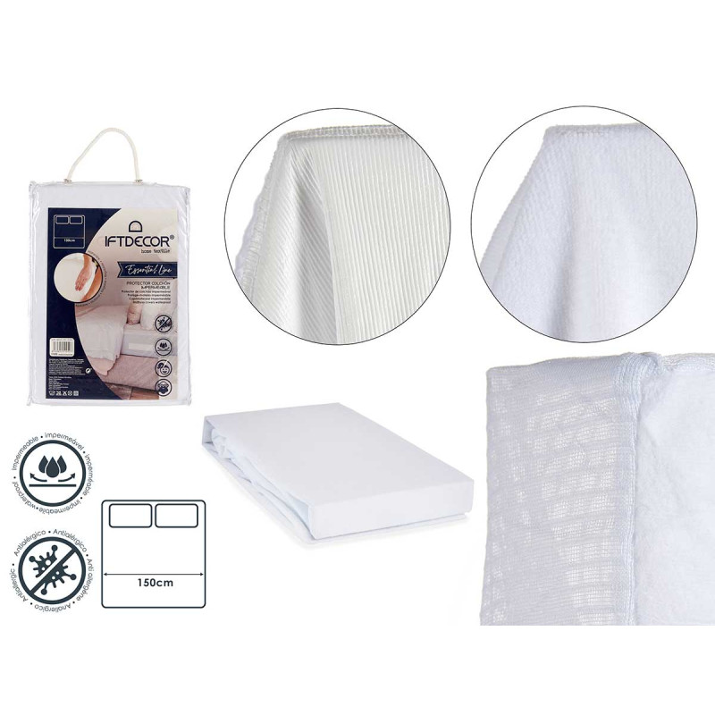 PROTECTOR COLCHON IMPERMEABLE CAMA 150CM