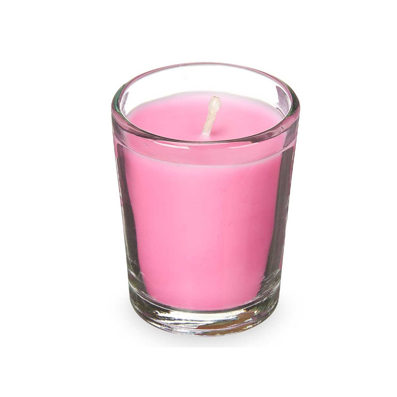 SET 6 CANDELE BICCHIERE VETRO ORCHIDEA