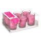 CONJ 6 VELAS COPO VIDRO ORQUÍDEA