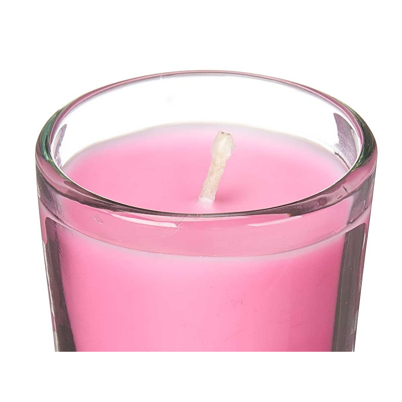 SET 6 CANDELE BICCHIERE VETRO ORCHIDEA