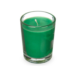 CONJ 6 VELAS COPO VIDRO BAMBU
