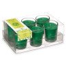 CONJ 6 VELAS COPO VIDRO BAMBU