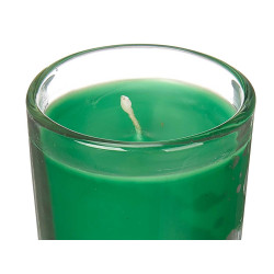 CONJ 6 VELAS COPO VIDRO BAMBU