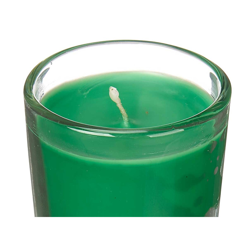 CONJ 6 VELAS COPO VIDRO BAMBU