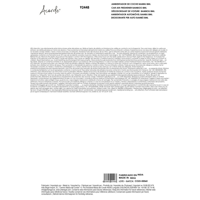 AMBIENTADOR AUTOMÓVEL BAMBU 8ML