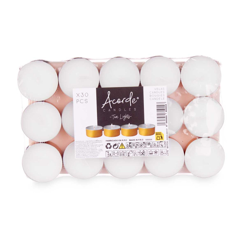 SET 30 TEALIGHTS 4 HORAS ORO