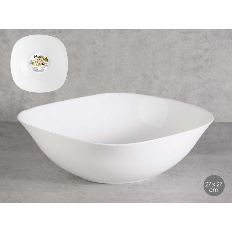 TAÇA QUADRADA EM OPAL 27CM