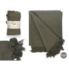 PLAID POLYVALENT POMPON VERT 180X220CM