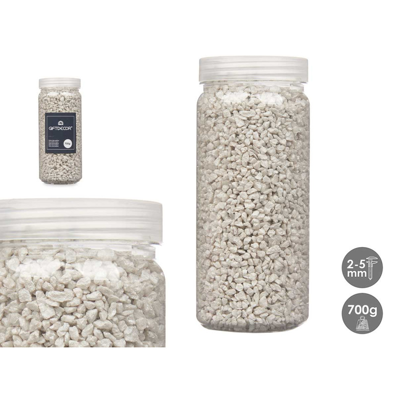 2 5 MM METALLIZED STONE JAR 700G GREY