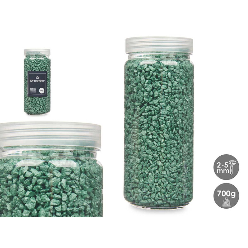 POT PIERRE 2 5 MM MÉTALLISÉE 700G MENTHE