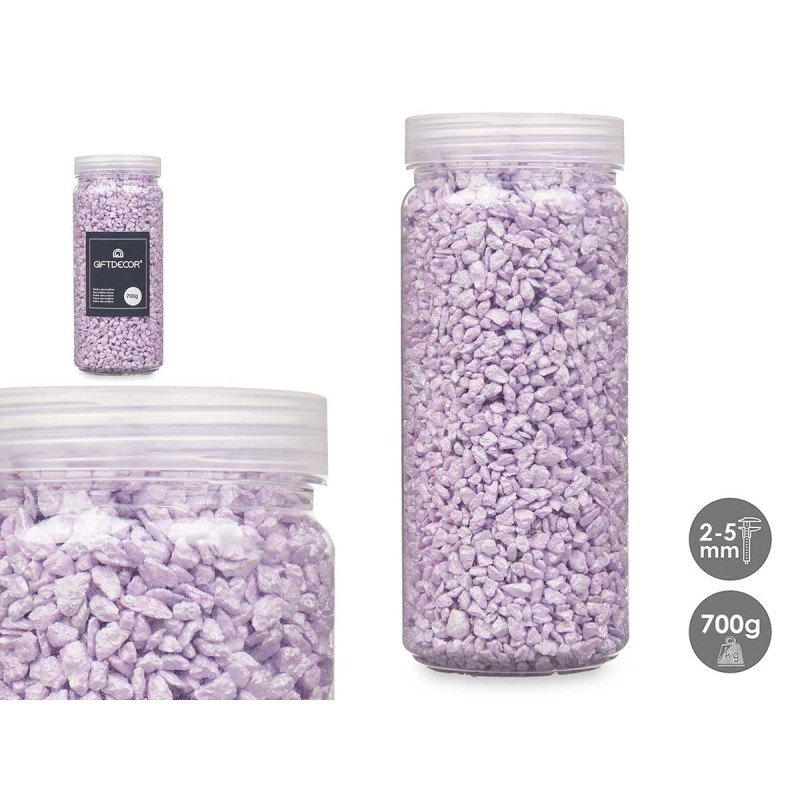 2 5 MM METALLIZED STONE JAR 700G LILAC