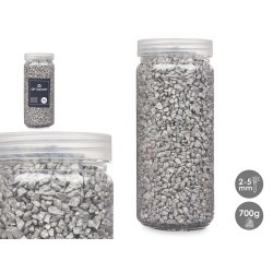 BARATTOLO PIETRA 2 5 MM METALLIZZATO 700G ARGENTO
