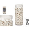 10 20 MM METALLIZED STONE JAR 700G WHITE