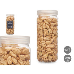 10 20 MM METALLIZED STONE JAR 700G BEIGE