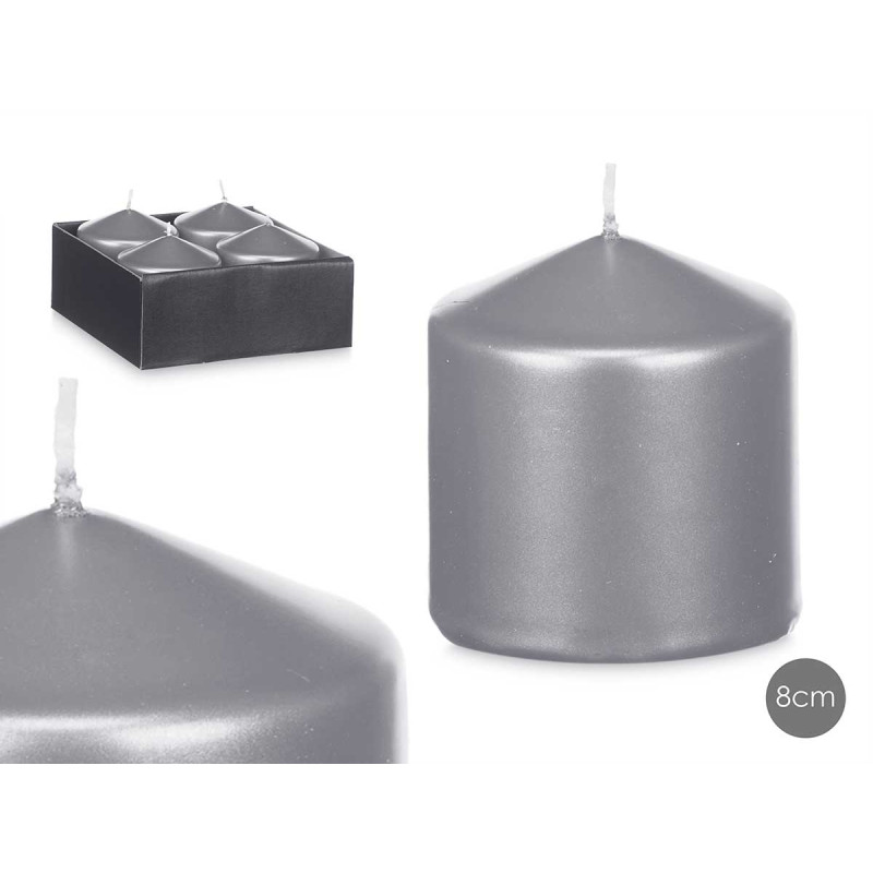 CANDELA ARGENTO 8CM