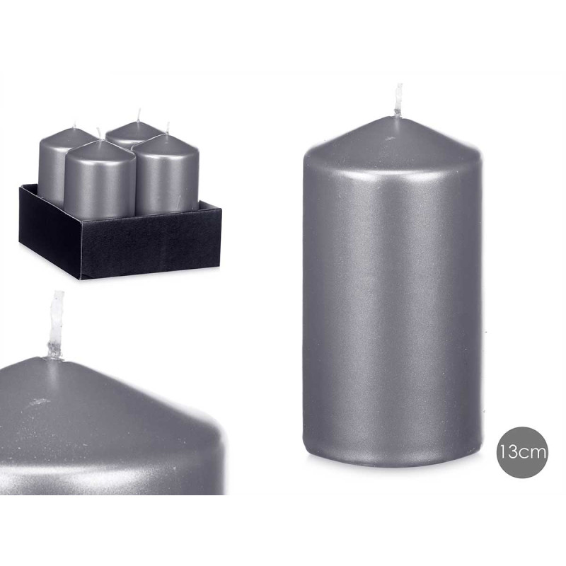 BOUGIE BLOC ARGENT 13CM