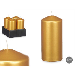 BOUGIE BLOC OR 15,5CM