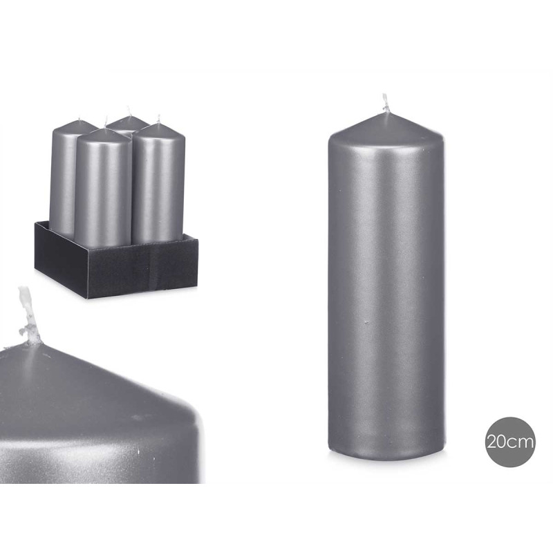 CANDELA ARGENTO 20CM